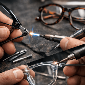 Soldadura de monturas de gafas | Reparación metal y acetato